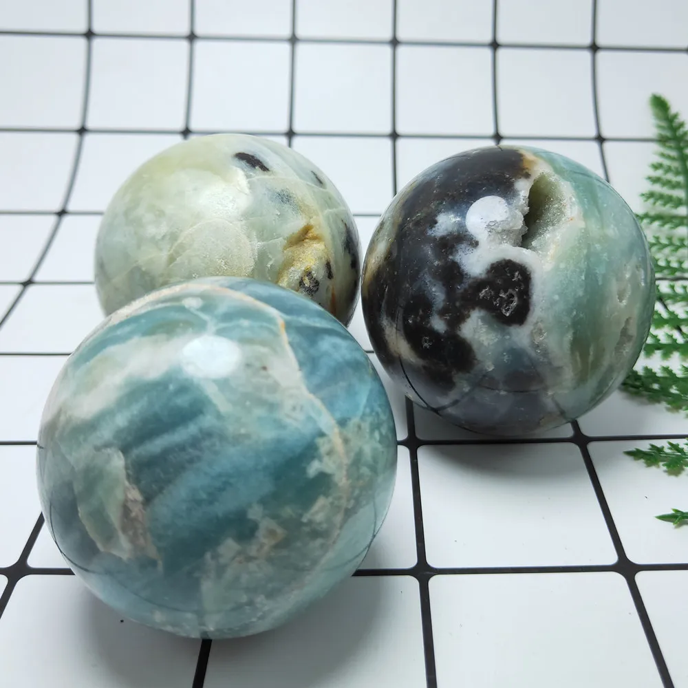 Sfera de cristal Natural Foarte frumos skyblue jasper cuarț mingea Amazonstones piatră prețioasă bile Reiki de vindecare 5
