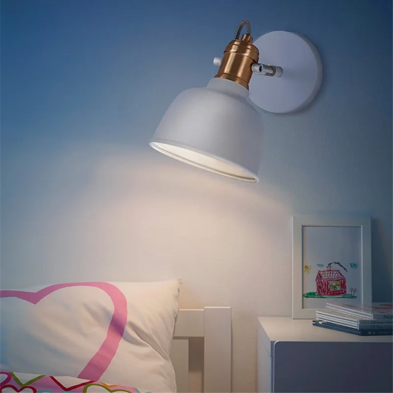 Stil mansardă Modernă cu LED-uri de Perete, Corpuri de iluminat Fier Industriale Vânt Tranșee de Perete Reglați Comutatorul de Sârmă Noptieră Lampa de Perete Decor Iluminat 5