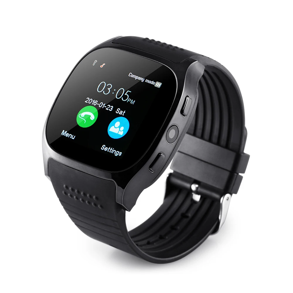 T8 Bluetooth ceas inteligent suporta TF card mini-SIM card ceas 0.3 MP aparat de fotografiat telefon pedometru, monitorizare somn 5
