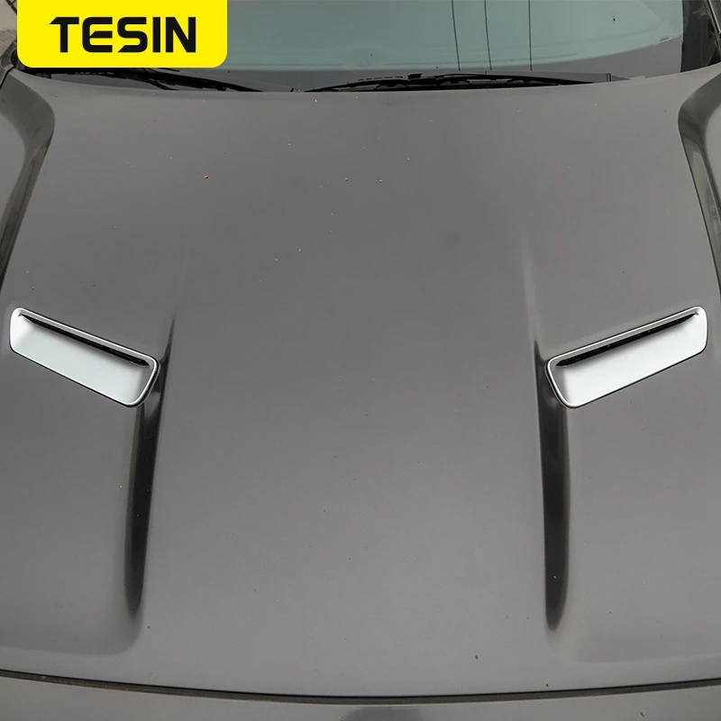 TESIN Autocolant Auto pentru Dodge Challenger+ Accesorii Auto Motor Acoperi Fluxul de Aer de Admisie Capota de Aerisire pentru Challenger 2019 5