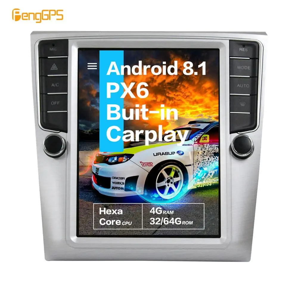 Tesla Ecran Android PX6 Pentru VW Volkswagen Magotan cc 2009-Auto Multimedia player Built-in CARPLAY Radio GPS Nav 5
