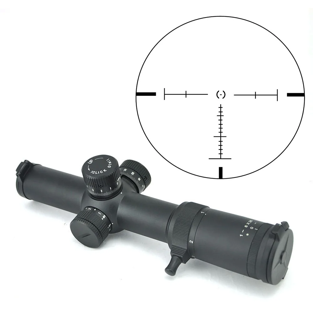 TOTEN 1-8x26 Primul Plan Focal Riflescope 1/10 MIL 1cm 0.1 MRAD Ajustarea Reticulului Optica 35mm FFP domeniul de Aplicare W/D 21mm Weaver Monteaza 5