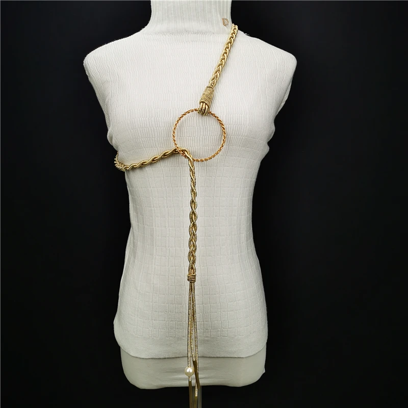 UKEBAY Nou Manual DIY Bijuterii Pandantiv Rotund Femei Coliere Colier de Aur Bijuterii de Lux 3 Culori Diferite Poartă Nunta 5
