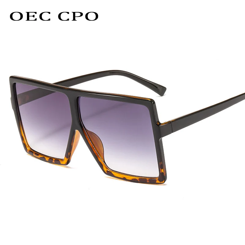 Vintage Supradimensionat ochelari de Soare Femei/Bărbați Stil de Moda Pătrat Design de Brand Ochelari de Soare Barbati Gradient Lens Oculos UV400 O27 5