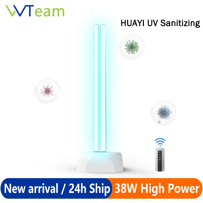 Youpin HUAYI UVC Sterilizare Lampa 38W Putere de Ozon, UV pentru Dezinfectare, de uz Casnic Ultraviolete Tub Germicid Lumină de Control de la Distanță 5